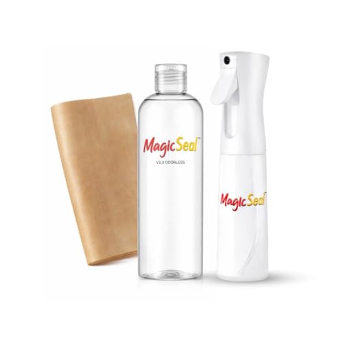 MagicSeal™ Sample V2.0 Odorless Spray Kit 100ml with Continuous Mist Spray Bottle, Teflon Sheet and Patented Transfer Finishing Solution for Softer, More Breathable and Durable Garment Transfers - size: 100ml Sample Kit - Odorless