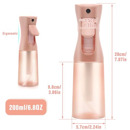 Hair Spray Bottle, Fine Mist Refillable Spray Container,Ultra-Fine Continuous Spray Bottle for Skincare, Plant Care, Pet Grooming, Cleaning - color: Pink-1 Pc, size: 6.8 Ounces