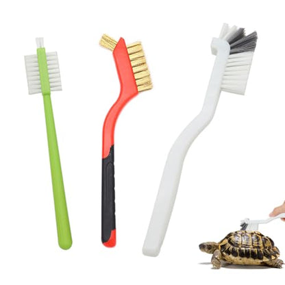 3 Pcs Turtle Cleaning Brush, Remove Aquatic Mud, Dirt, & Contaminants from Tortoises Shells, Promoting Shell Health, Aquarium Brush for Cleaning Turtle, Reptile Food Dish
