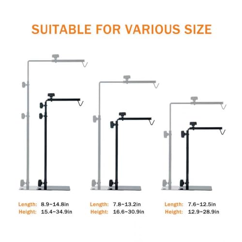 Adjustable 13-29 inch Metal Reptile Lamp Stand – Versatile Floor Light Holder for Terrarium Heat Lamps & Dome Shades, Perfect for Glass Reptile Enclosures & Heating Bulbs.