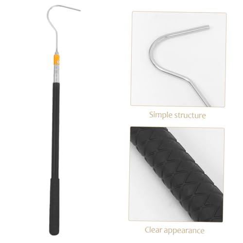 Adjustable Telescopic Snake Hook Retractable Stainless Steel Reptile Catcher Pole for Safe Handling Use No Training Needed Multifunctional Control Tool
