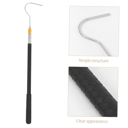 Adjustable Telescopic Snake Hook Retractable Stainless Steel Reptile Catcher Pole for Safe Handling Use No Training Needed Multifunctional Control Tool