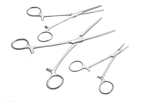 SURGICAL ONLINE Ultimate Hemostat Set, 6 Piece Ideal for Hobby Tools, Electronics, Fishing and Taxidermy (8", 6.25" and 5")