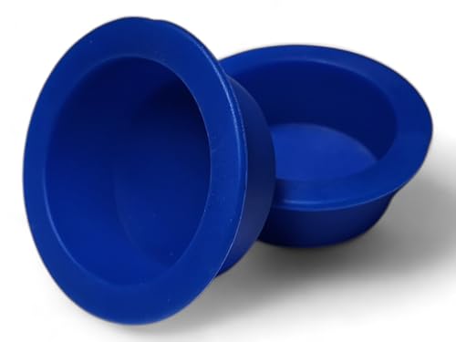1.5oz Blue Silicone Reptile Feeding Dish – Large Flexible Food & Water Bowl – Ledge Compatible for Suction & Magnetic Holders – Durable, Easy Clean Cup for Geckos, Frogs & Small Pets