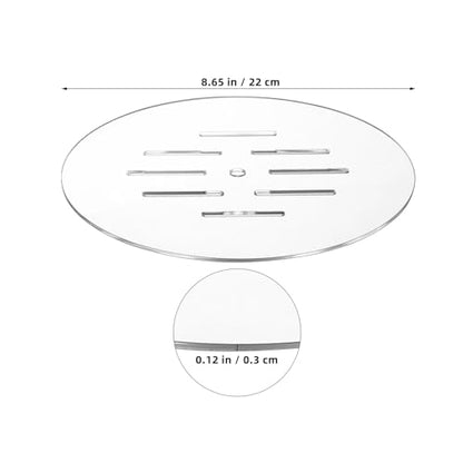 Fish Tank Lid: 22cm/8.66" Round Aquarium Lid Cover with Hole - Transparent Acrylic Tank Protective Cover for Fish Bowl Terrarium - size: 22.00X22.00X0.30CM
