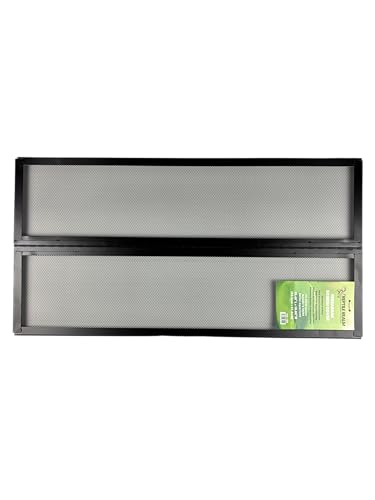 H2Pro - Reptile Realm - Aquarium Mesh Lid Screen Cover – Metal Screen Top for Fish Tanks & Terrariums, Rust-Resistant, High Airflow Design (40 Breeder - 36 3/8" x 18 5/8") - size: 40 Breeder - (36 3/8" x 18 5/8")