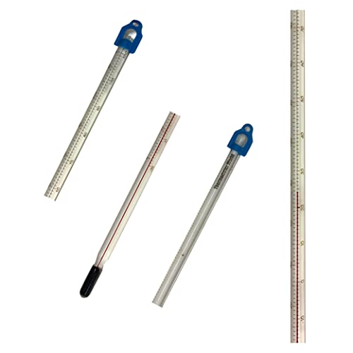 Glass Thermometer -10 to +110 C&F 300mm Liquid in Glass - Scientific Laboratory Grade for Water & Liquids - Partial Immersion