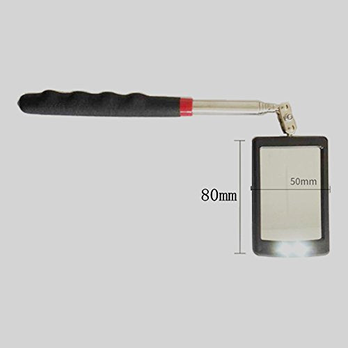 Telescoping Lighted Inspection Mirror，Telescoping LED Lighted Flexible Inspection Mirror 360 Swivel for Extra Viewing - style: Model-1