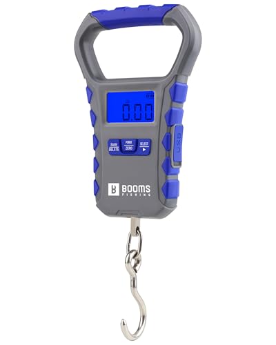 Booms Fishing Digital Fish Scale: 65lb Capacity, USB Charging, XW50 | LCD Display, Waterproof, 8 Memory Storage, Ergonomic Handle, Luggage Scale, Potrable Carry Fishing Accessory - size: Only scale
