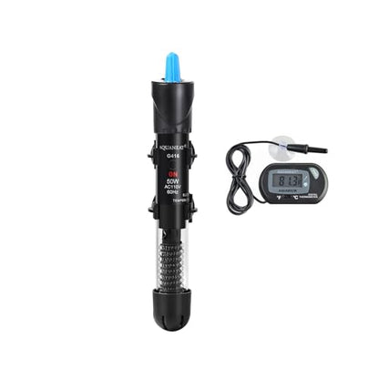 AQUANEAT Aquarium Heater, 50W Fish Tank Heater, Adjustable Submersible Water Thermostat with Digital Thermometer - size: 50W