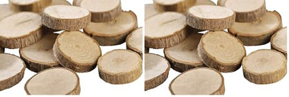 Gmark Natural Wood Slices 1"-1.5" Unfinished Round Discs 50 ct, Tree Bark Wooden Circles for DIY Crafts GM1083 (Pack of 2) - size: 1-1.5 Inch (Pack of 2)