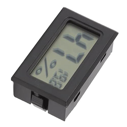 Digital Thermometer Hygrometer, High Accuracy Fast Refresh LCD Humidity Temperature Monitor for Cigar Humidor Reptile Tank Plastic Mini 1 Pack