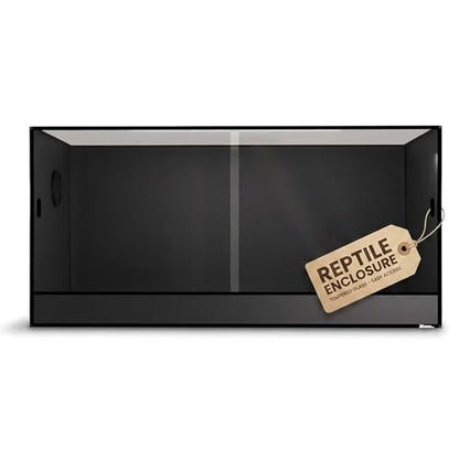 120 Gallon Reptile Enclosure 48x24x24–Premium Tempered Glass Terrarium with Sliding Doors, Heavy Duty Screen Top Reptile Habitat, Bearded Dragon Tank Accessories