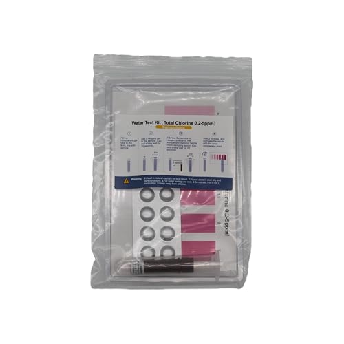 Envig Compare-It Total Chlorine (Free Chlorine + Chloramine) Reagent Test Kit, 0.2-5 PPM 6 Readings, Low to Middle Total Chlorine Colorimetric Chemical Reagent Test