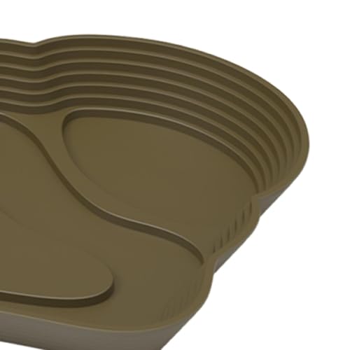 Reptile Water Dish,Reptile Bathing Pool,Turtle Bath Feeding Dish Tortoise Water Bath Bowl for Frog Tortoises Pet Supplies, Coffee - color: Coffee
