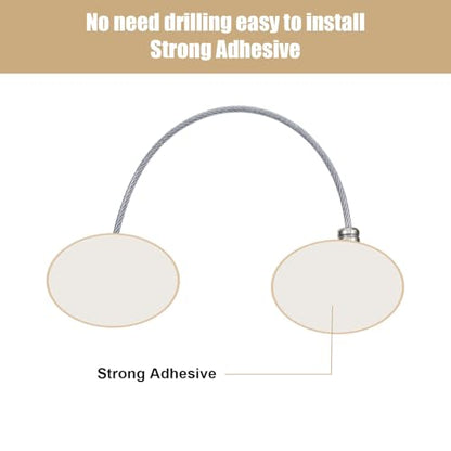 Hotop 4 Pack Cabinet Locks with Keys Refrigerator Fridge Locks Replacement with Steel Wire Self Adhesive Child and Baby Proofing Safety for File Drawers Deep Freezer Doors Latch(Light Brown) - color: Light Brown