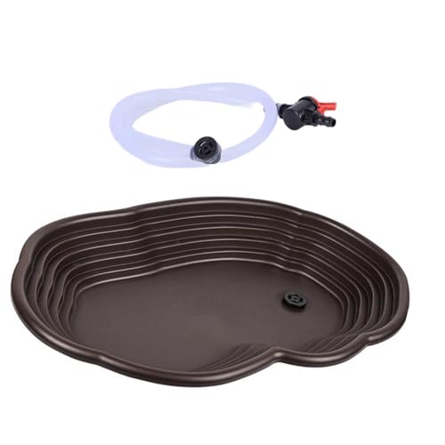 Reptile Feeding Dish Reptile Feeding Water Bowl Turtle Water Bowl Reptile Bathing Pool for Semi Aquatic Chameleon Gecko Rest, Hose Drain - color: hose drain