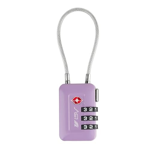 TSA Accepted Luggage Travel Lock, Set-Your-Own Combination Lock for School Gym Locker, Luggage Suitcase Baggage Locks, Filing Cabinets, Toolbox, Case (Purple, 1 Pack) - color: Purple 1-Pack