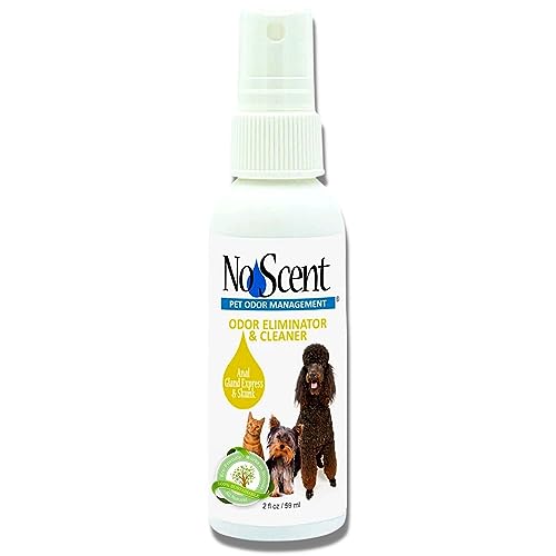 No Scent Anal Gland Express & Skunk Spray Pet Fur Cleaner for Dogs & Cats (2 Fl Oz / 59 mL) - size: 2 Fl Oz (Pack of 1)