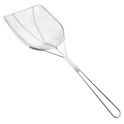 1Pc Stainless Steel Reptile Sand Scoop with Fine Filtering Mesh for Efficient Excrement Cleaning for Tortoises Lizards and Snakes Durable and Rustproof Design