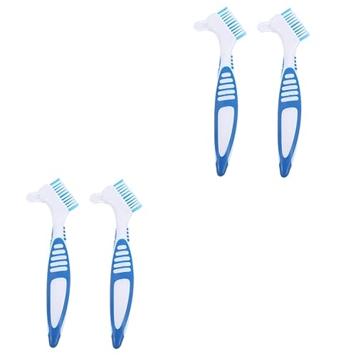 Mipcase 4pcs Reptile Brush Turtle Cleaning Tool Soft Bristles Oversized Handle Portable for Aquariums Safe for Turtle Shell Cleaning - color: Bluex2pcs, size: 16x5cmx2pcs