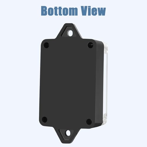 Junction Box with Clear Cover IP65 Waterproof ABS Plastic Universal Project Box with Fixed Ear, Black 3.2"x 2.2"x 1.3"(83x58x33mm)(Pack of 2) - color: 2 packs, size: 3.2"x 2.2"x 1.3"