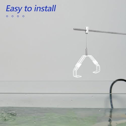 GANAZONO 2Pcs Aquarium Light Stand Clip Reptile Lamp Fixing Clip Glass Terrarium Lamp Holder Claw for Amphibians Terrestrial Tanks Adjustable Angle Lighting Mount