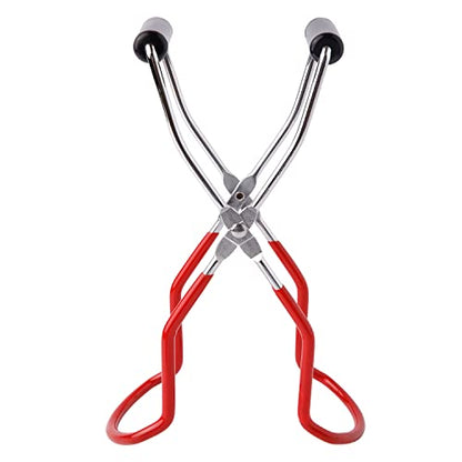 Canning Jar Lifter Tongs, Canning Supplies | Stainless Steel Jar Lifter with Grip Handle for Home Kitchen, Red - color: Red