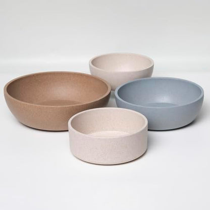 Loving Pets - Dolce Bamboo - Eco-Friendly Pet Bowls & Dishes for Dog, Cats, Puppy Food and Water Bowl -Sustainable and Dishwasher Safe, Made with Real Bamboo (Medium, Slate-Grey) - color: Slate Grey, size: Medium Bowl
