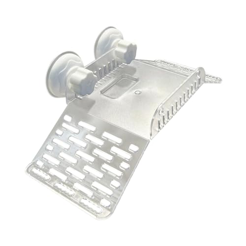 Reptile Resting Platform for Turtles with Suction Base for Aquatic Environments, Translucent Bridge - color: Translucent Bridge
