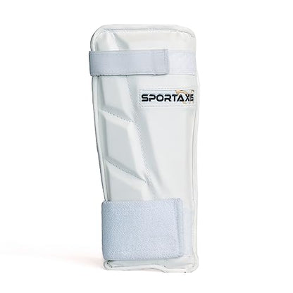 SPORTAXIS Cricket Arm Guard - Dual Strap, Soft Inside Foam, Maximum Protection - White, Essential Cricket Gear for Confident and Stylish Play – Useful for Long Practice & Playing Sessions