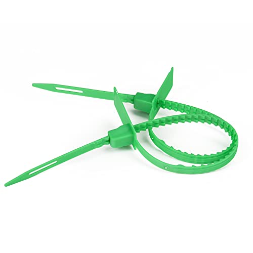 Heavy Duty Plastic Self Locking Tamper Evident Shipping Security Straps 337 mm 13.2" (100 Green) - color: Green, size: 100 PCS