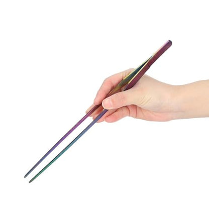 10.6Inch Stainless Steel Aquarium Tweezers Curved Design Ergonomic Non-Slip Grip for Planted Tank Fish Feeding Reptile Care(Straight Tweezers) - style: Straight Tweezers