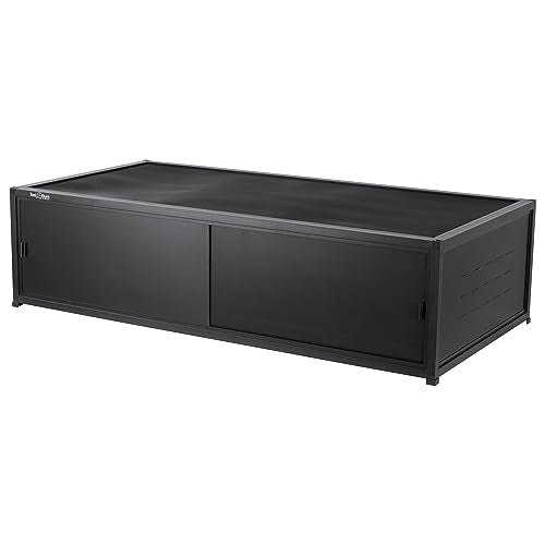 Versatile PVC Reptile Cabinet with Glass/PVC Door Options Reptile Terrarium 40x16x12 inch ToxiRium PVC Reptile Enclosure with Front Opening Sliding Door Tank for Bearded Dragon Snake Ball Python - size: 40"x16"x12"