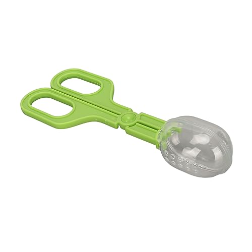 JTLB Reptile Feeding Clamp with Ventilated Poop Scoop Tool for Feeding and Cleaning, Suited for Tortoise, Lizard, Frog, Spider (Green) - color: Green