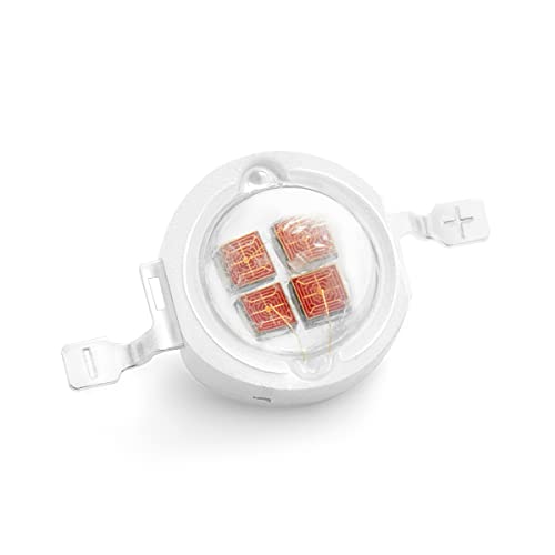 CHANZON 10 pcs High Power Led Chip 5W Deep Red Plant Grow Light | (650nm - 660nm / Input 1200mA / DC 2V - 2.4V / 5 Watt) SMD COB Emitter Diode Components for DIY Hydroponic/Flower Growing - color: K) Deep Red (660nm)