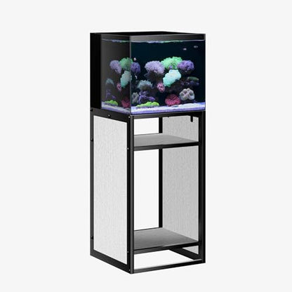 Metal Aquarium Stand for 20 Gallon Fish Tank, Washed Oak | 45x45x80cm; 3-tier metal frame, wood shelves - color: Washed Oak Wood, size: W17.7 x D17.7 x H31.5 in(45X45X80cm)