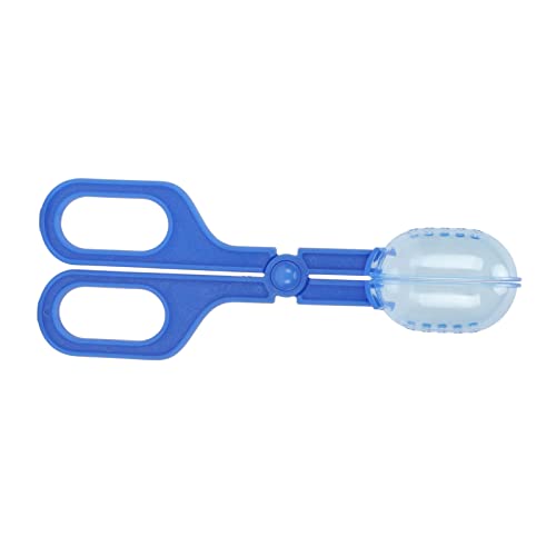 JTLB Reptile Feeding Clamp with Ventilated Poop Scoop Tool for Feeding and Cleaning, Suited for Tortoise, Lizard, Frog, Spider (Blue) - color: Blue