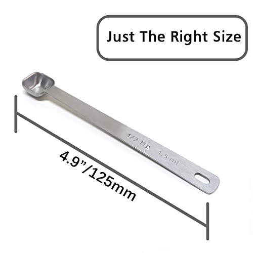 1PCS 1/3tsp(1.5ml) Tiny Measuring Spoon, Small Teaspoon for Tiny Amounts | High Precision, Food-Grade Stainless Steel, ‌Rust-Free, Dishwasher-Safe, Easy-Read Markings, Multi-Purpose, Sturdy & Durable - size: 1/3tsp|1/10tbsp|1.5ml