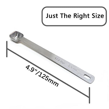 1PCS 1/3tsp(1.5ml) Tiny Measuring Spoon, Small Teaspoon for Tiny Amounts | High Precision, Food-Grade Stainless Steel, ‌Rust-Free, Dishwasher-Safe, Easy-Read Markings, Multi-Purpose, Sturdy & Durable - size: 1/3tsp|1/10tbsp|1.5ml