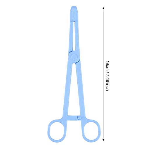 Reptile Feeding Tongs, Safe Plastic Feeding Tweezers with Rounded Tips Hand Feeding Tool for Terrariums Lizards Blue 7.48 Inch 19cm 1 Pack