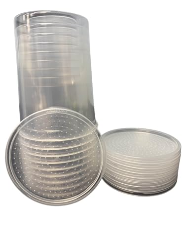 32oz Deli Cups with Vented Insect Feeder lids - 10 Pack for Fruit Fly & Feeder Insect Cultures (Vented Lid)