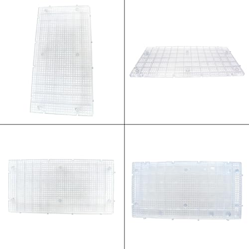 12 Pcs Aquarium Fish Tank Divider, Plastic Egg Crate Grid Divider Tray,Egg Crate for Mixed Breeding Light Diffuser(Transparent 30 * 15cm/11.81 * 5.9"-4.5mm Hole - color: Transparent, size: 30*15cm/11.81*5.9" -4.5mm Hole