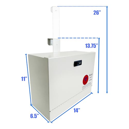Over-the-Door Specimen Collection Box with Combination Lock | Steel Deposit Box for Urine Samples, Lab Specimens & Documents, Ideal for Clinics, Labs & Healthcare Facilities, Gray
