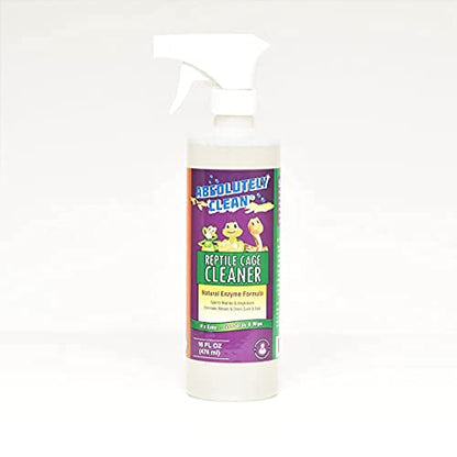 Absolutely Clean Amazing Reptile & Amphibian Terrarium Cleaner and Odor Eliminator - Just Spray/Wipe - Safely & Easily Removes Reptile & Amphibian Messes - USA Made - size: 16 Fl Oz (Pack of 1)