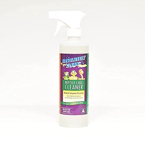 Absolutely Clean Amazing Reptile & Amphibian Terrarium Cleaner and Odor Eliminator - Just Spray/Wipe - Safely & Easily Removes Reptile & Amphibian Messes - USA Made - size: 16 Fl Oz (Pack of 1)