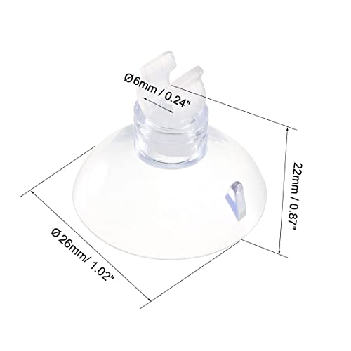 uxcell Aquarium Suction Cup Clips Airline Tube Holders Clamps for Fish Tank Clear 6mm 6Pcs - size: 6mm
