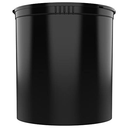 90 Dram CR Plastic Packaging Pop Top Containers - Child Resistant Travel Holder Vial Bottles - 60 qty (Black) - color: Black