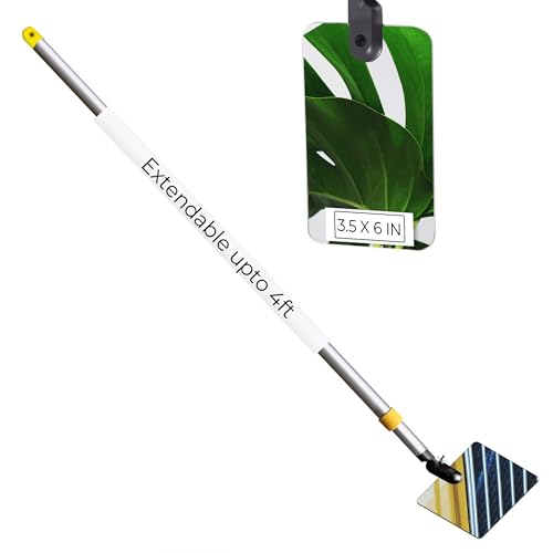 Inspection Mirror Telescoping Pole, Lightweight & Durable, 2 ft - 4 ft Pole, 3.5 x 6 inch Acrylic Mirror - size: 3.5 x 6 inch Acrylic Mirror, style: 2 ft - 4 ft Pole