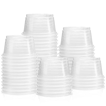 SunGrow Reusable Gecko Food & Water Cups, 50 Pcs, 0.5 Oz Recyclable Plastic Bowls, Fits Small Stands & Feeders, Durable & Easy to Clean, Ideal for Reptiles - in Resealable Bag